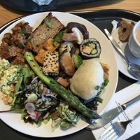 Only part of the vegan options from the buffet. at Spirit in Amsterdam