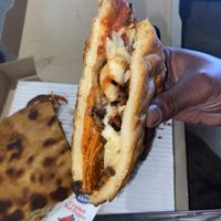 Inside the calzone  at Razzi's Pizzeria - Howell St in Seattle