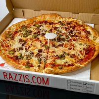 large “gasping goat” (takeout) at Razzi's Pizzeria - Howell St in Seattle
