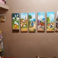 Vegan art in the kirchen at Casa Cacao in Tijuana