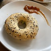 Vegan bagel   at Grindz Cafe in Tauranga