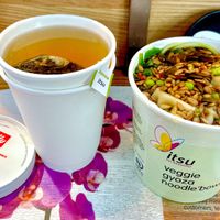 Vegan ‘Veggie Gyoza Noodle Bowl'  at LHR - Itsu - T5 in West London