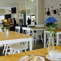 View from the seating area at Poffers Cafe in Stuttgart