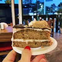 Mazapán cake. I mean, everything mazapán flavored it beloved by me. at La Flaca - Americana in Guadalajara