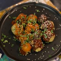 Buffalo and bbq cauliflower wings.  at La Flaca - Americana in Guadalajara
