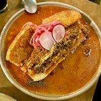 Torta ahogada. Just okay for me  at La Flaca - Americana in Guadalajara