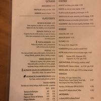 Updated menue  at La Flaca - Americana in Guadalajara