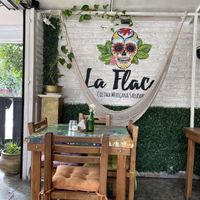 Sign inside the restaurant  at La Flaca - Americana in Guadalajara