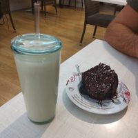 Batido de melón y leche de soja at Alis Caldes in Caldes De Montbui