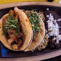 Vegan chicken tacos at Nacho Daddy - Summerlin in Las Vegas