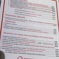 Menu2 at Serendipity in Cotacachi