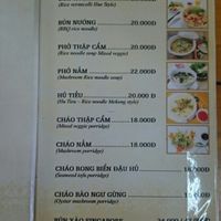 Menu at Sala in Phan Rang