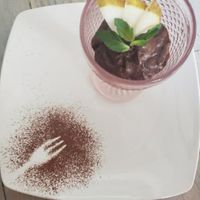 Chocolate vegan mousse at Veggitalia in Puerto Vallarta