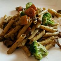 Veggie pasta at Veggitalia in Puerto Vallarta