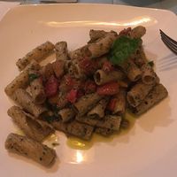 penne with pesto at Veggitalia in Puerto Vallarta