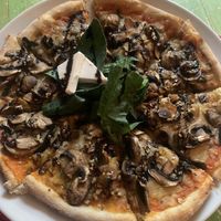 Vegan Jean Pierre pizza. Excellent    at Veggitalia in Puerto Vallarta