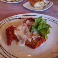 Vegan lasagna at Veggitalia in Puerto Vallarta