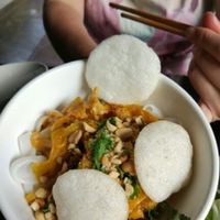 rice noodles with peanut at Ngu Ha Garden Vegetarian Restaurant in Hue