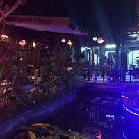 Water feature at Ngu Ha Garden Vegetarian Restaurant in Hue