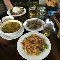 Lunch for two, 100k dong ($4) @July 2017 at Ngu Ha Garden Vegetarian Restaurant in Hue