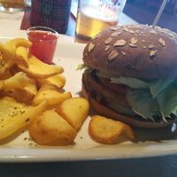 Veggie burguer de tofu at Dromedário in Sagres