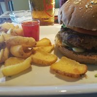 Veggie burguer Mr. Bean at Dromedário in Sagres