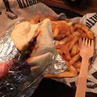 Regular size vegan burrito menu (with chips) at Go Burrito in Lancaster