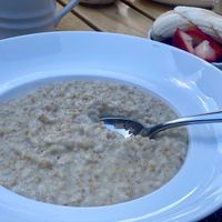 Steel Cut Oats with fruit  #Veganuary at The Terrace Restaurant in Pasadena