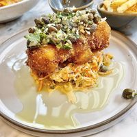 Vegan cauliflower schnitzel at Plants by Deliciously Ella in London