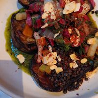 Roasted Aubergine at Plants by Deliciously Ella in London