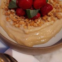 Roasted Strawberries at Plants by Deliciously Ella in London