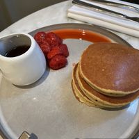 Vanilla pancakes with maple syrup  at Plants by Deliciously Ella in London