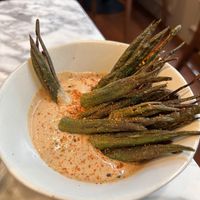 Okra fries - very good!   at Plants by Deliciously Ella in London