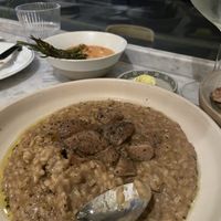 Cèpes - Truffle risotto, black pepper, delicious 😋   at Plants by Deliciously Ella in London