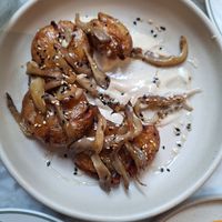 Potatoes with mushrooms & truffle oil at Plants by Deliciously Ella in London