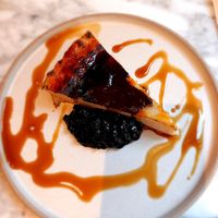 Creme brulee with blueberries at Plants by Deliciously Ella in London