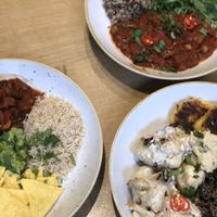 Cauliflower was bland and the fritters were to dry  at Plants by Deliciously Ella in London