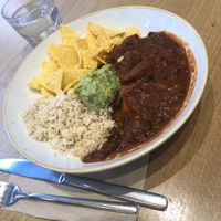 Rice with beans and guac at Plants by Deliciously Ella in London