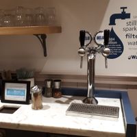 Water fountain at Plants by Deliciously Ella in London