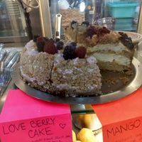 Love berry cake by Dolce Vegan #Veganuary at HealthyWealthy in North London