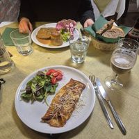 Roast and chickpea omelette at La Tecia Vegana in Venice