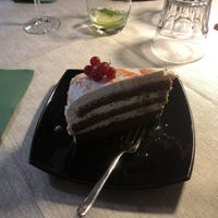 Cake of the day : chocolate and whipped cream   at La Tecia Vegana in Venice