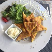 Vegan omelette  at La Tecia Vegana in Venice