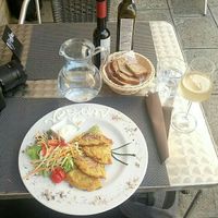 Chickpea omelette   at La Tecia Vegana in Venice