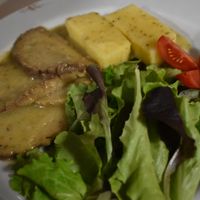 Roast seitan at La Tecia Vegana in Venice