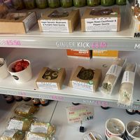 Clearly labelled vegan food   at Fuckoffee in South East London