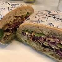 Southern fried artichoke sammy  at The Arbor in Vancouver