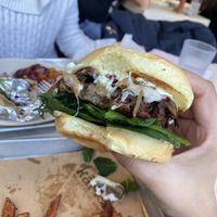 Their Bad Adz burger with grilled onions! at Kal'ish in Chicago