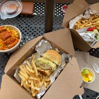 Hot clucker ‘mac, monstruo verde, gyro sandwich  at Kal'ish in Chicago