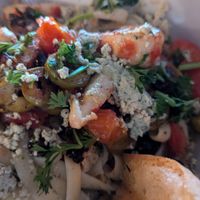 Garlic shrimp pasta at The Lemon Tree in St Catharines